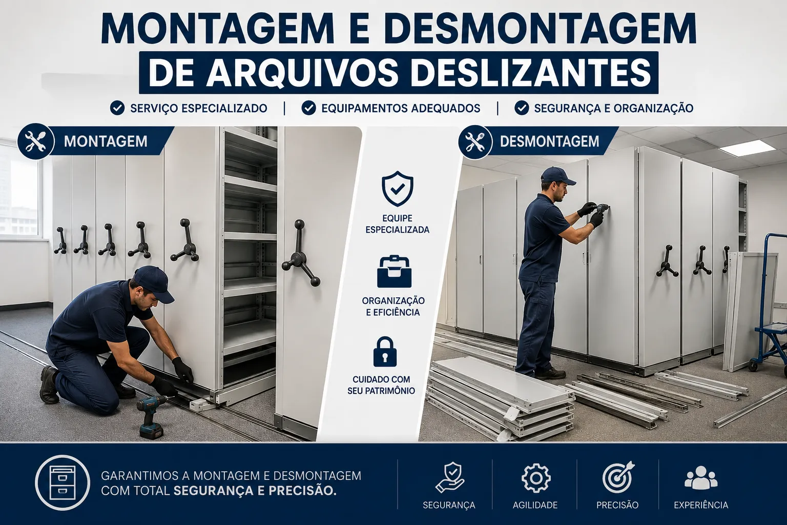 Mudança - Montagem e Desmontagem de Arquivos Deslizantes - Rio de Janeiro